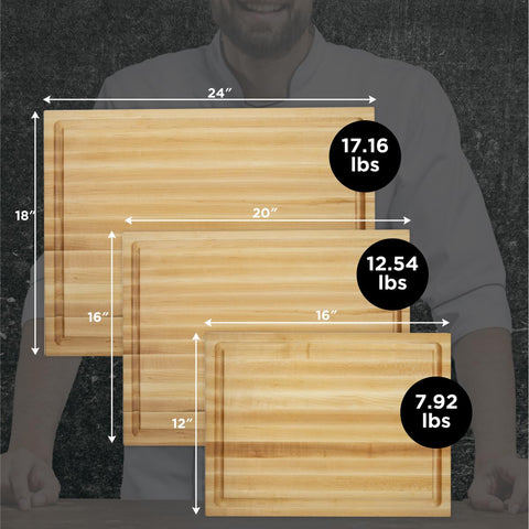 WoodForChef serving board doubles as chic charcuterie or cheese platter.