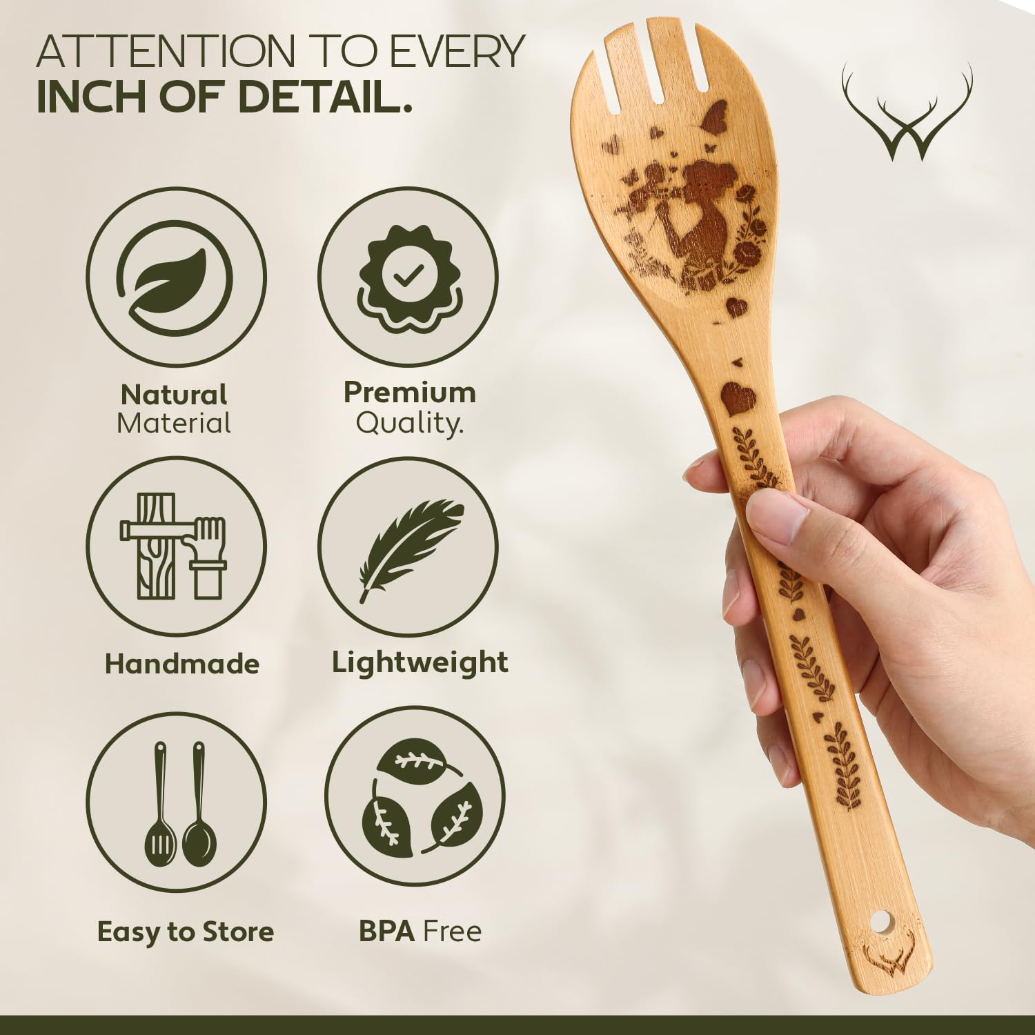 Woodlands USA heat-resistant utensils safe on nonstick cookware