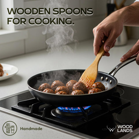 Heat-resistant Woodlands USA utensils safe for nonstick cookware