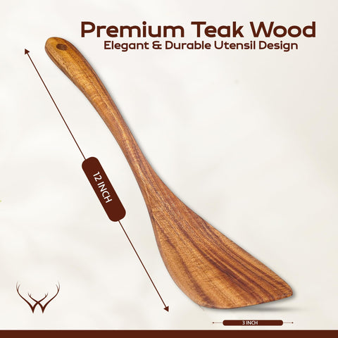 Woodlands USA pancake spatula for nonstick pans, scratch-free.