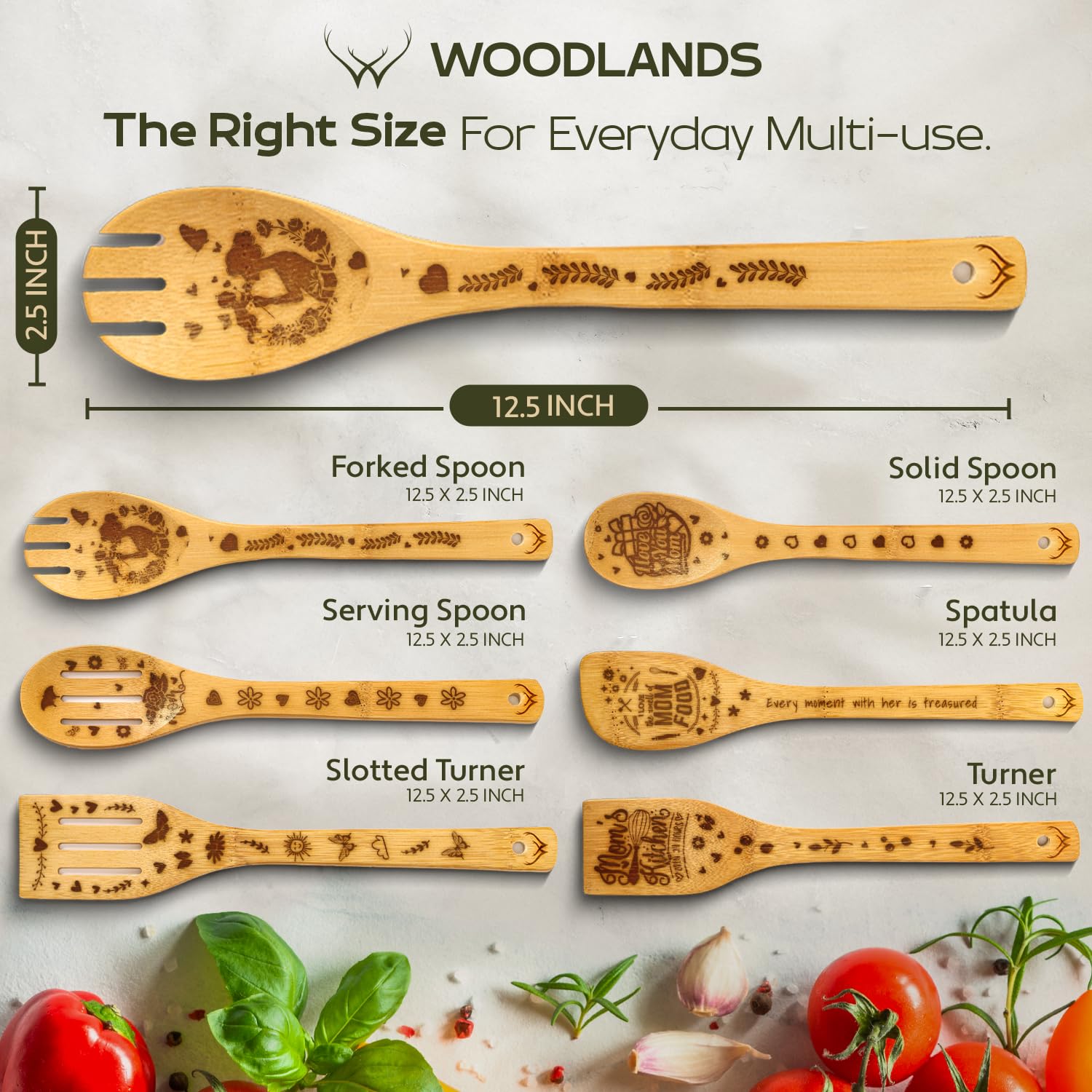 Woodlands USA solid spoon for stirring thick sauces