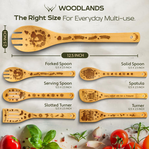 Woodlands USA solid spoon for stirring thick sauces