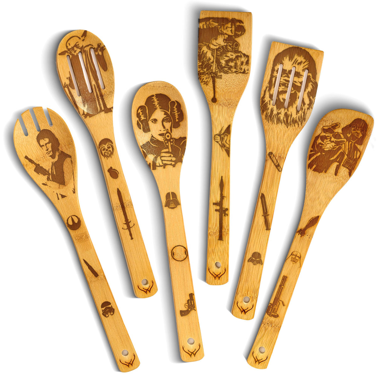 Woodlands USA Star Warz spoon set with spatulas for non-stick cooking