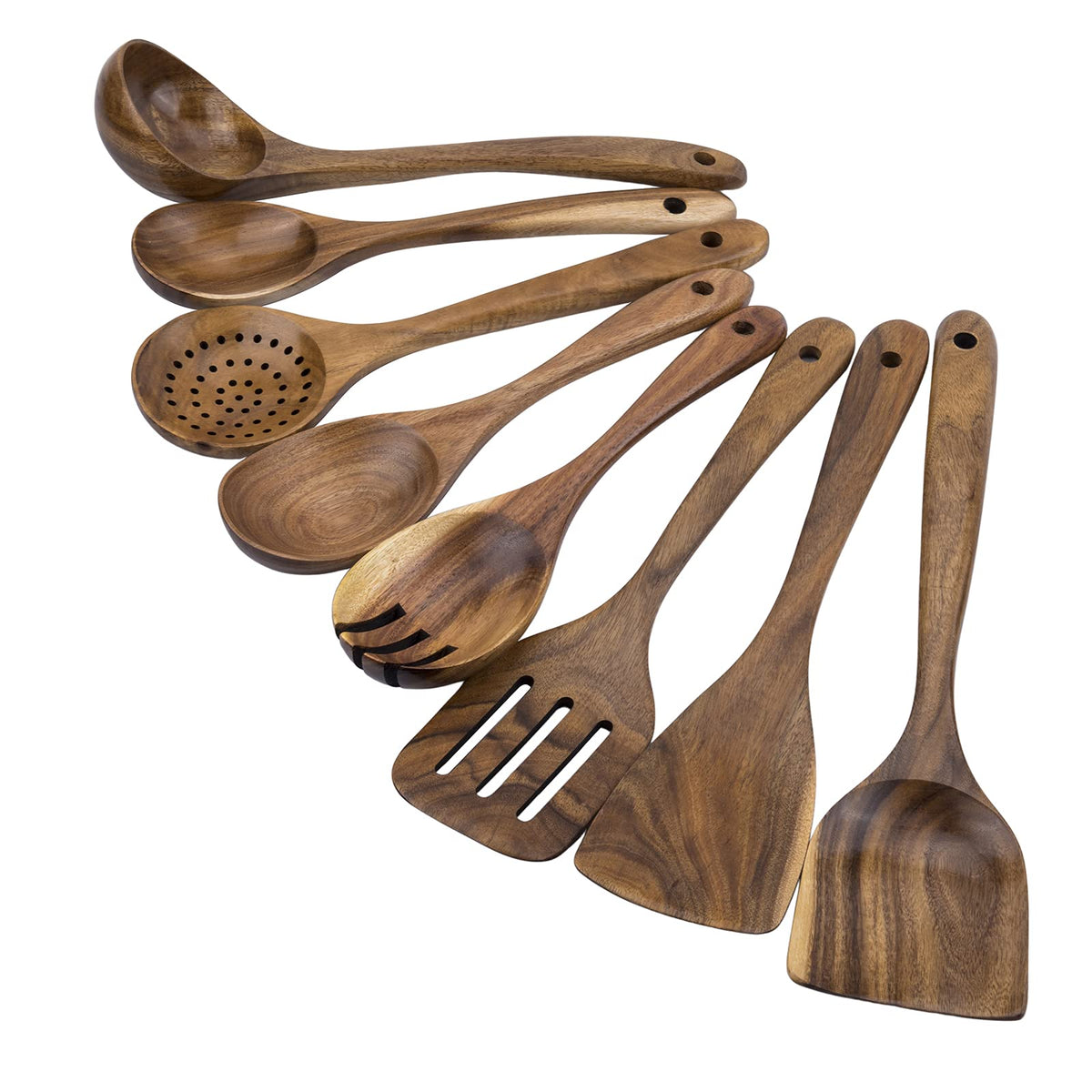 WOODME teak spatula ideal for nonstick pans and precision flipping