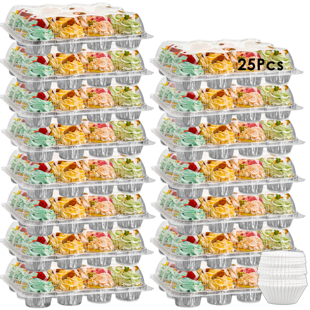 Wookgreat cupcake carrier with 12 compartments for secure transport