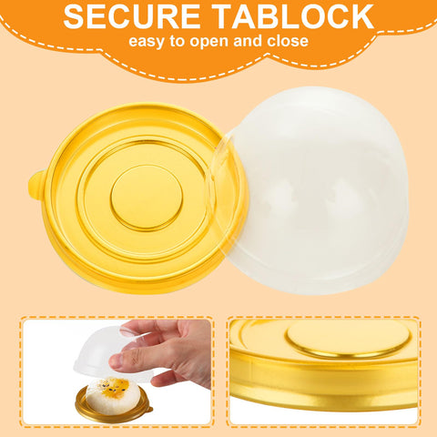 WOPPLXY snug sealing base reduces spills during transport of pastries.