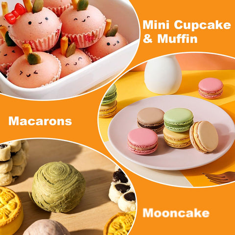 WOPPLXY versatile dessert container suits muffins, macarons, and cookies.