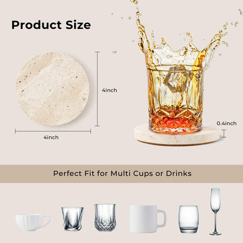 WORHE set of coasters stacked to show thickness and footprint.