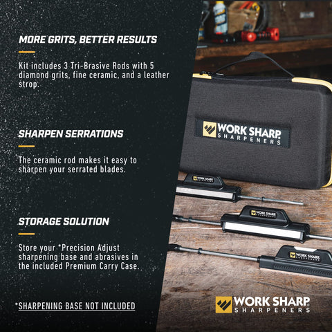 Work Sharp 320 grit diamond abrasive for smoother blade prep.