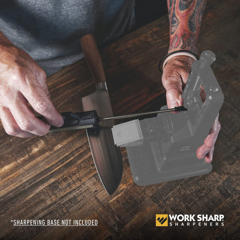 Work Sharp 600 grit diamond abrasive for precise sharpening control.