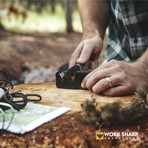 Work Sharp EDC Pivot Plus compact portable design fits pockets and packs.