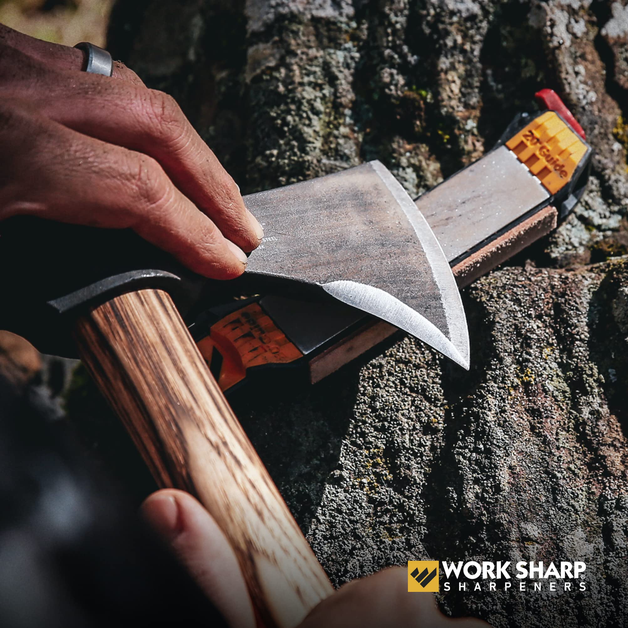Work Sharp Guided Field Sharpener 3-Pack compact travel dimensions in a pack.
