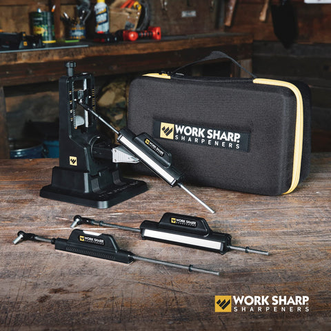 Work Sharp Guided Field Sharpener enables portable sharpening on the go.