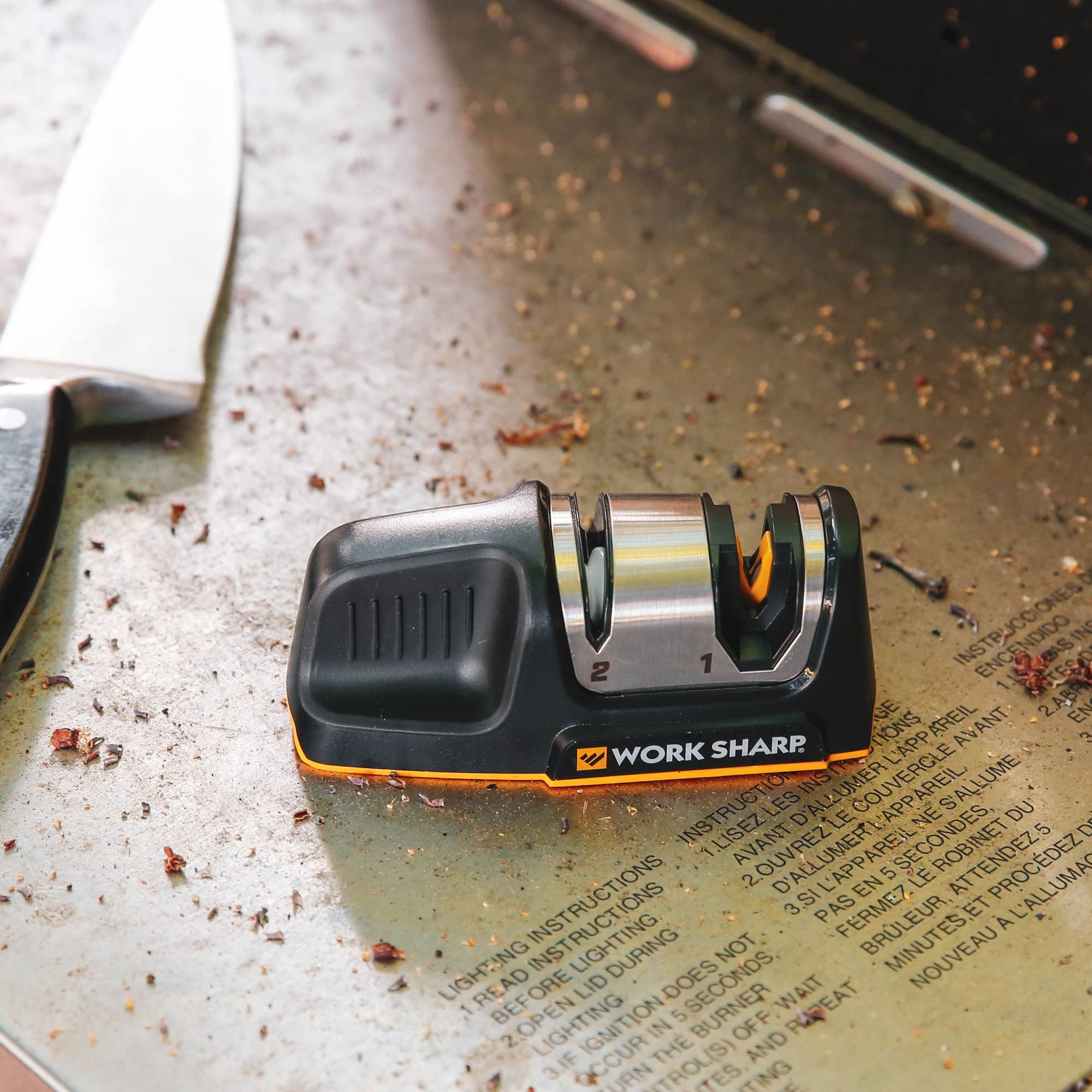 Work Sharp accommodates santoku knives for clean slices and durability.