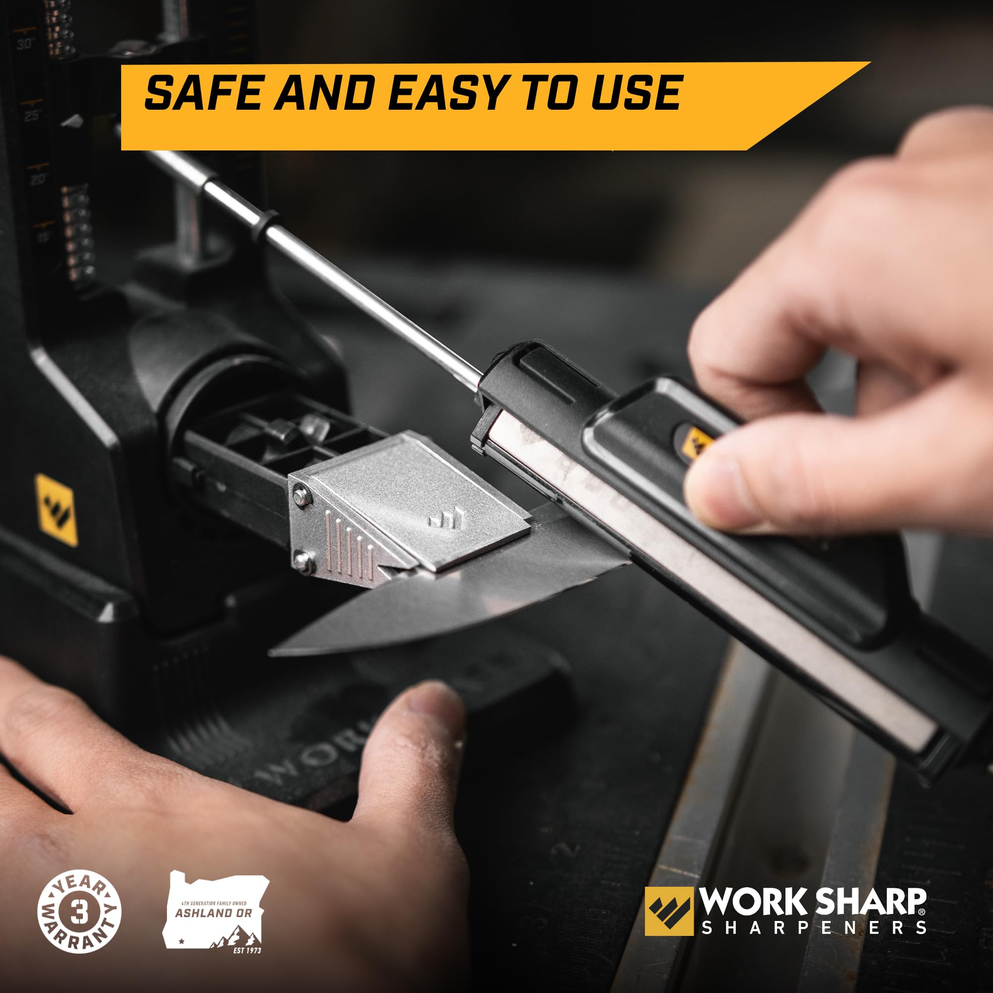 Work Sharp Precision Adjust Elite tri-brasive stones enable versatile edge refinishing
