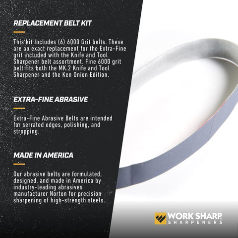Work Sharp replacement belt 6000 purple pack for blade maintenance