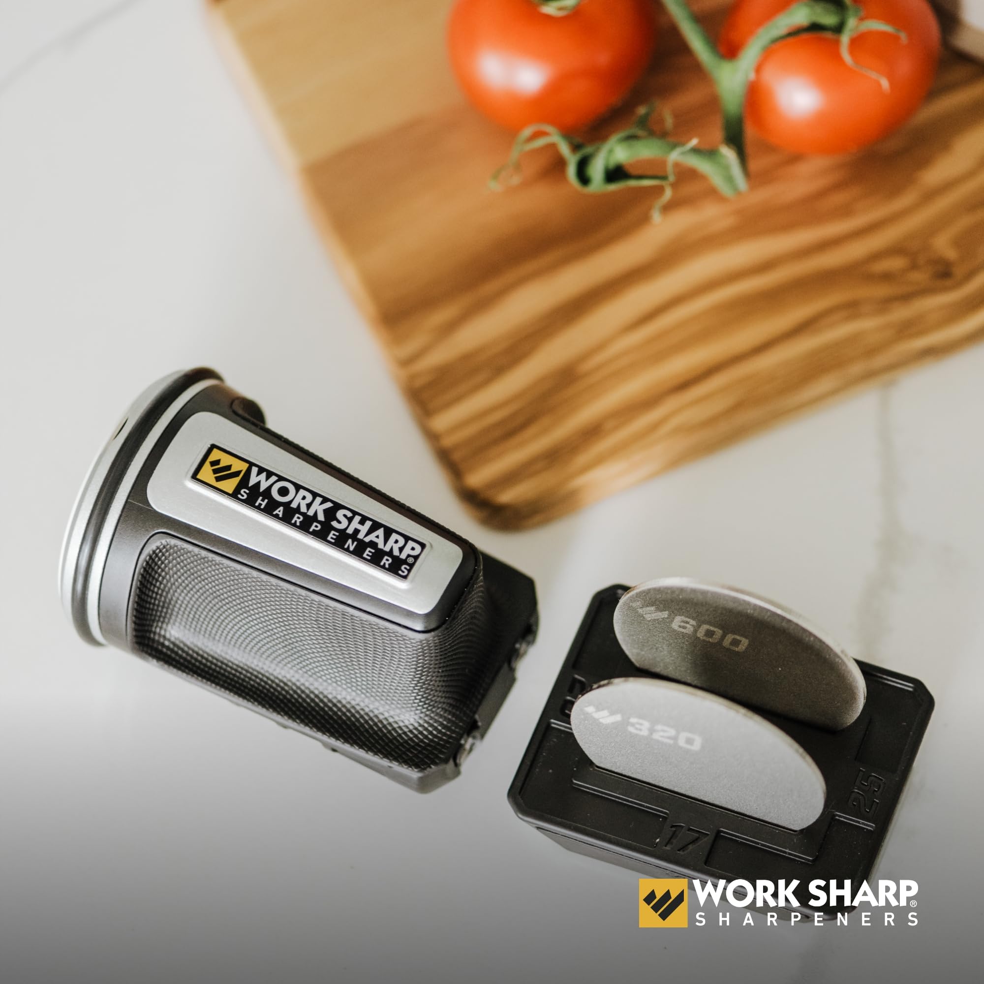 Work Sharp rolling knife sharpener four angles: precision edges for different knife types