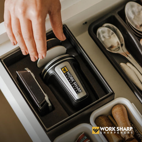 Work Sharp rolling knife sharpener designed in Oregon: engineered quality for daily use