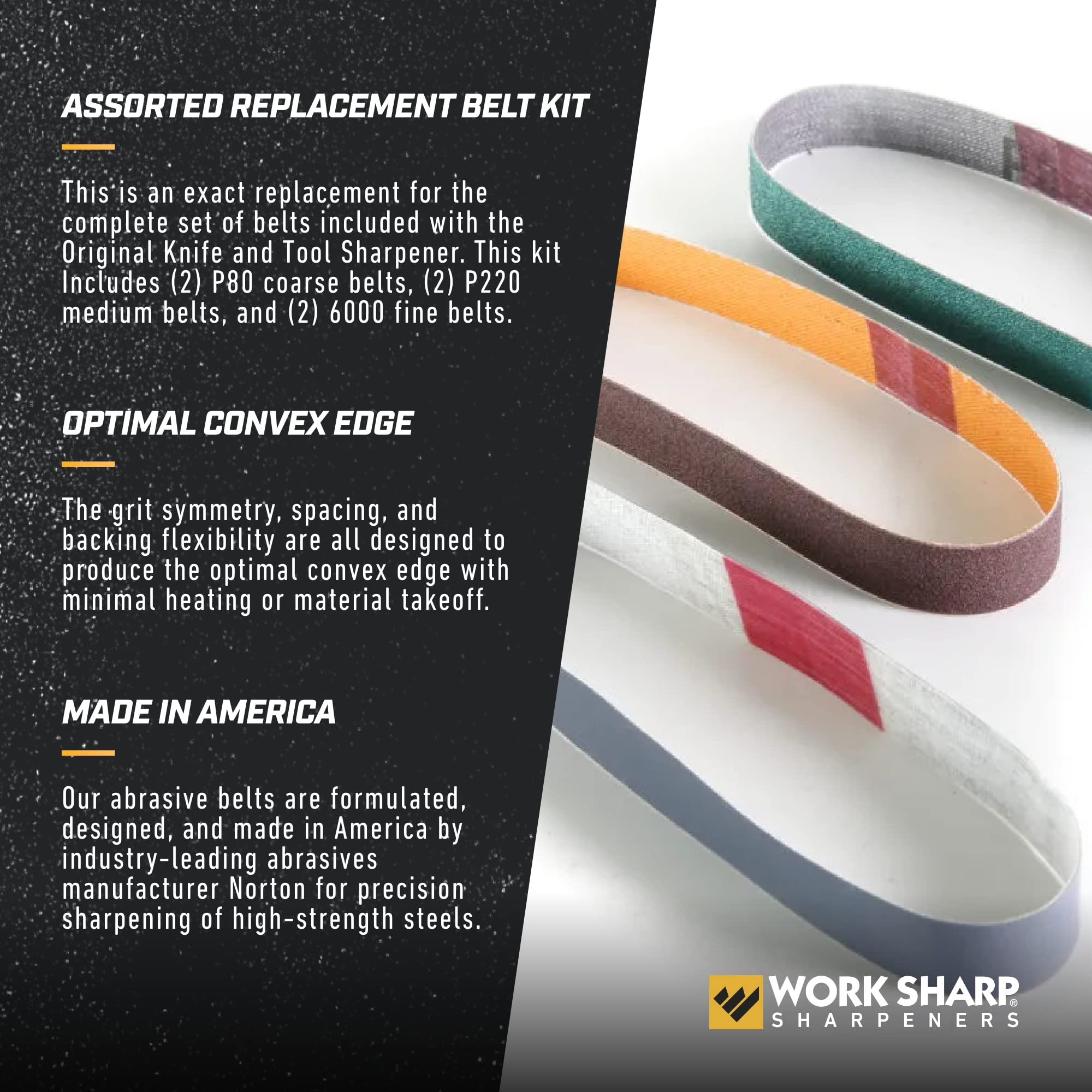 Serrated knives remain functional with specialty belts.