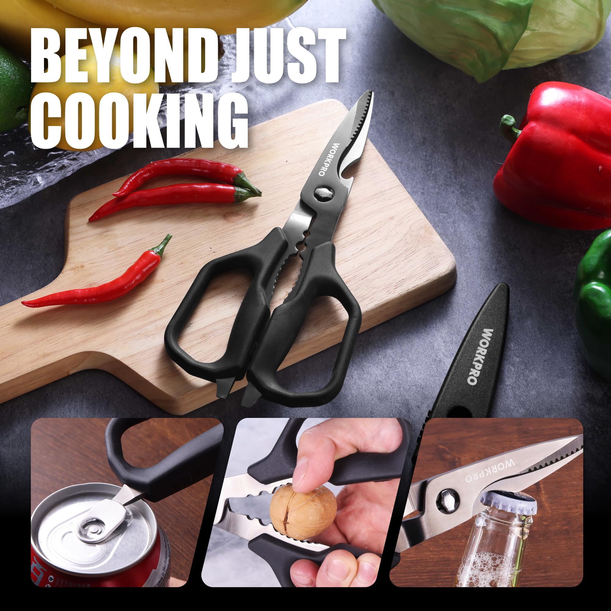 WORKPRO protective sheath keeps blades safe during storage.