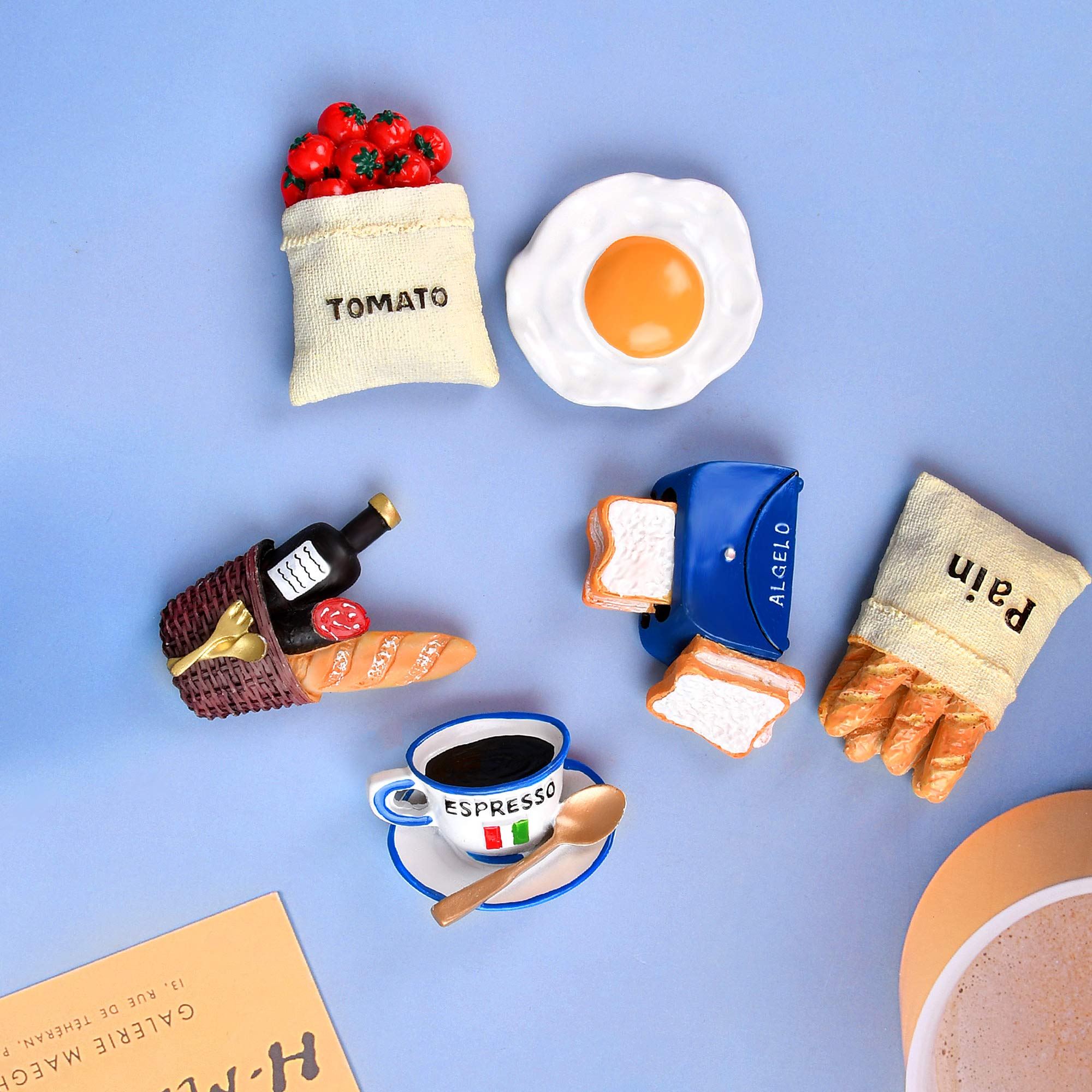 Worldity 6-piece magnet set sticks to iron surfaces for quick visual reminders
