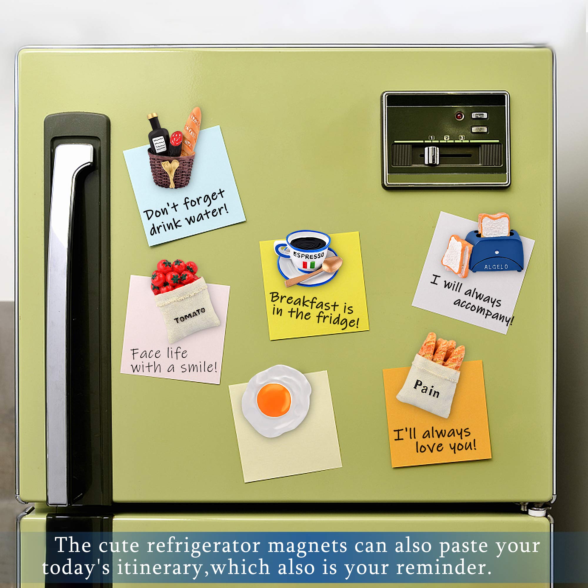 Worldity colored 3D resin magnets brighten kitchens and offices