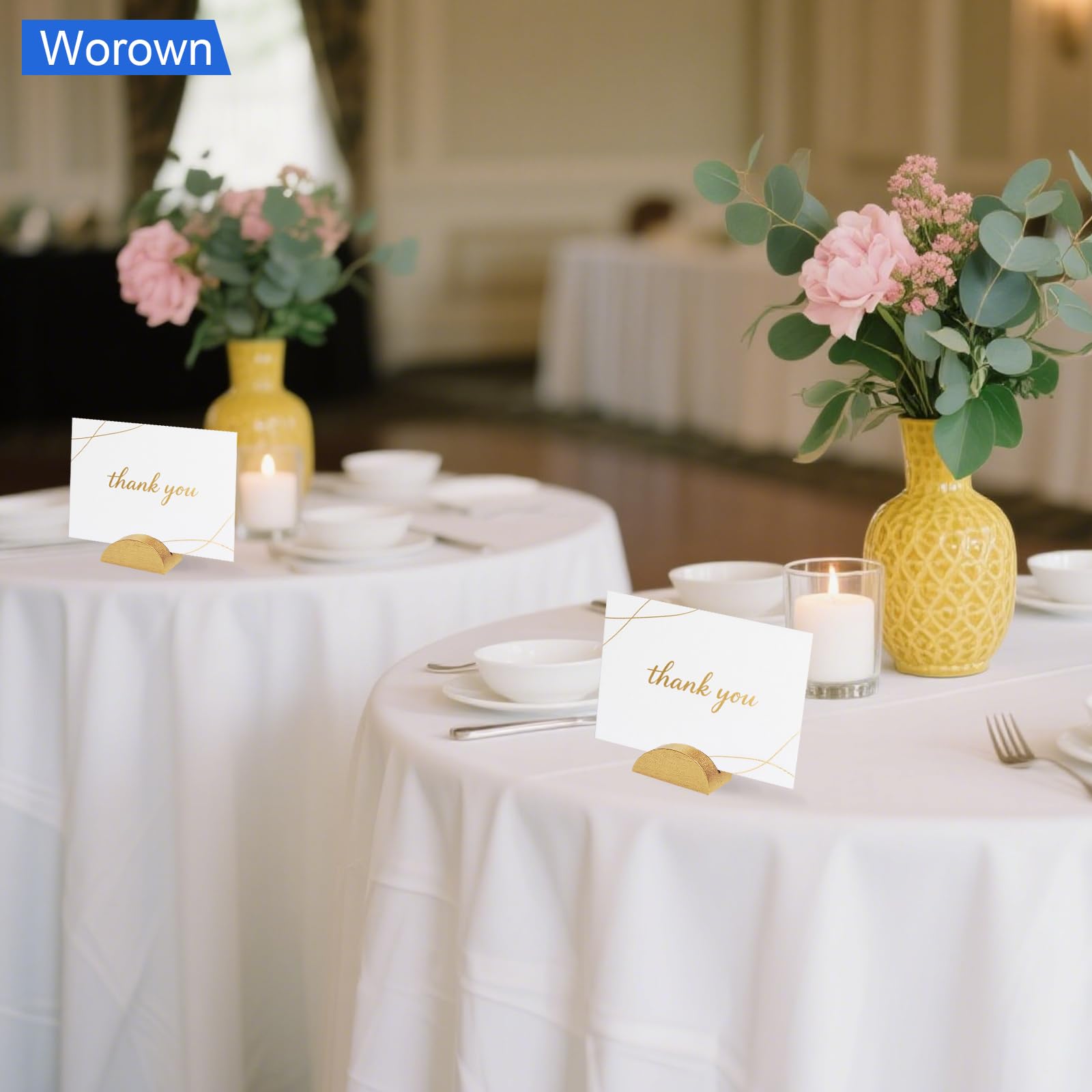 Natural pine wood with matte gold finish offers eco-friendly, durable décor.