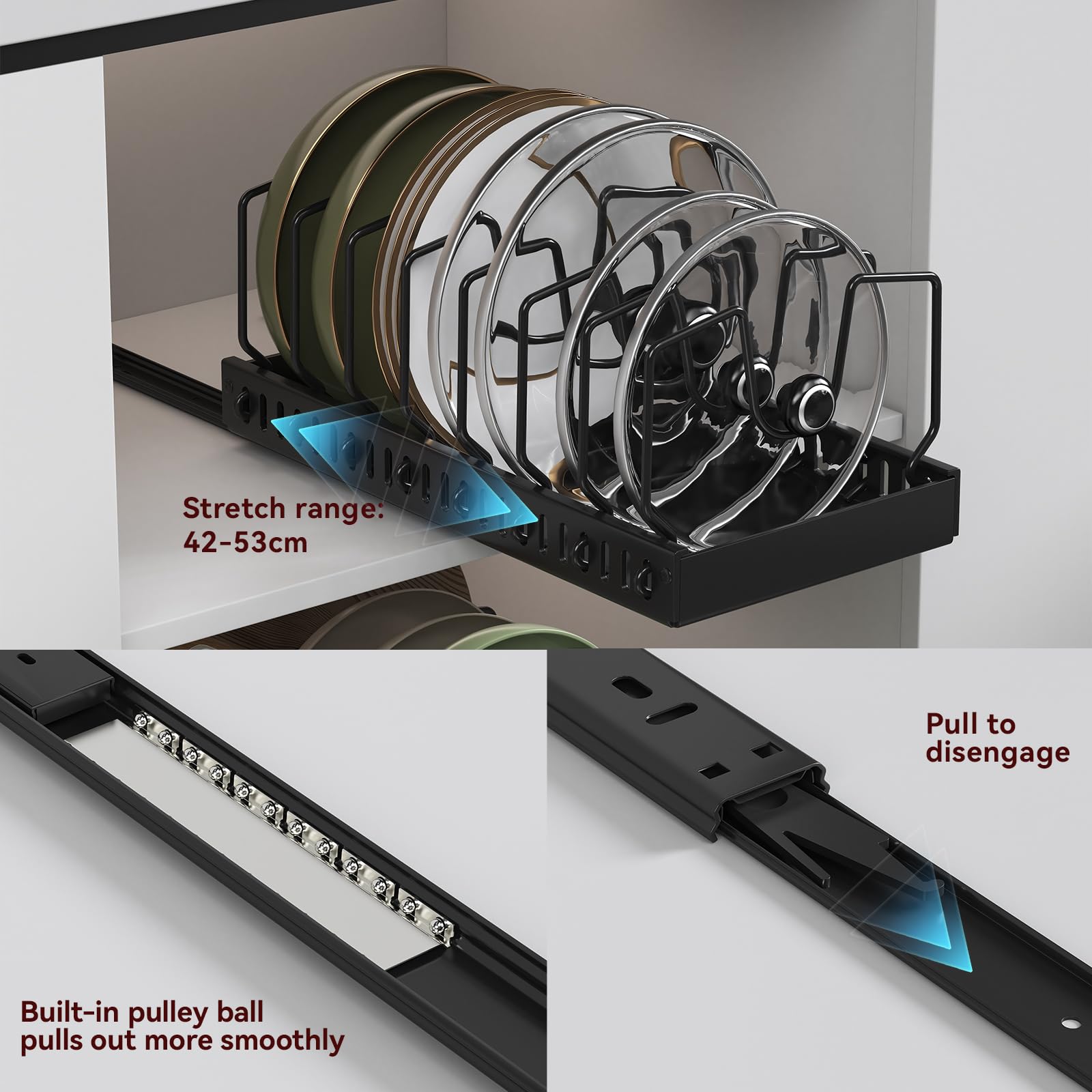 WOSHEN durable carbon steel construction supports heavy cookware.
