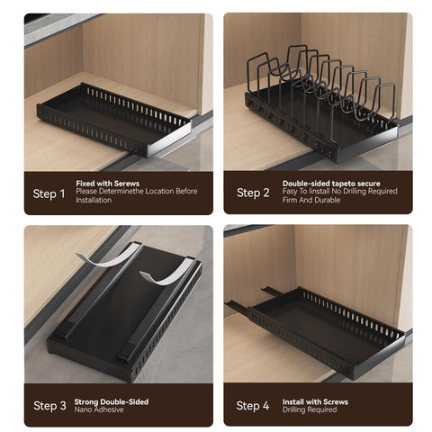 WOSHEN quiet slide design allows smooth access to cookware.