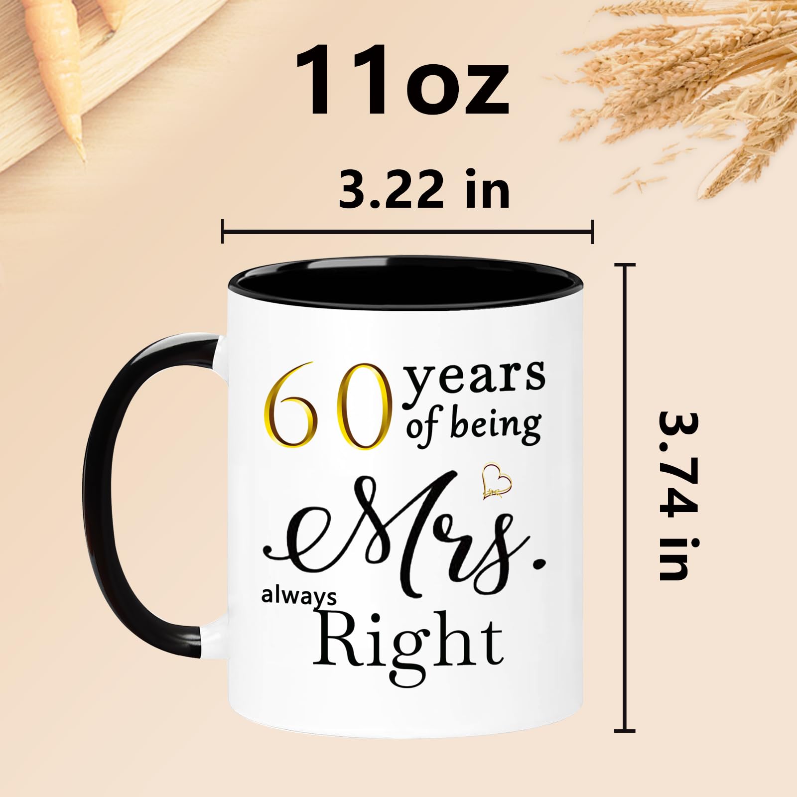 WOSIWULA ceramic mug with smooth glaze and non-slip base.