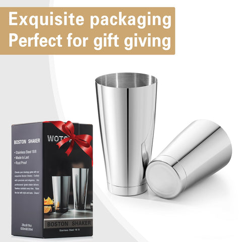 WOTOR Boston Shaker stainless-steel construction ensures lasting performance.