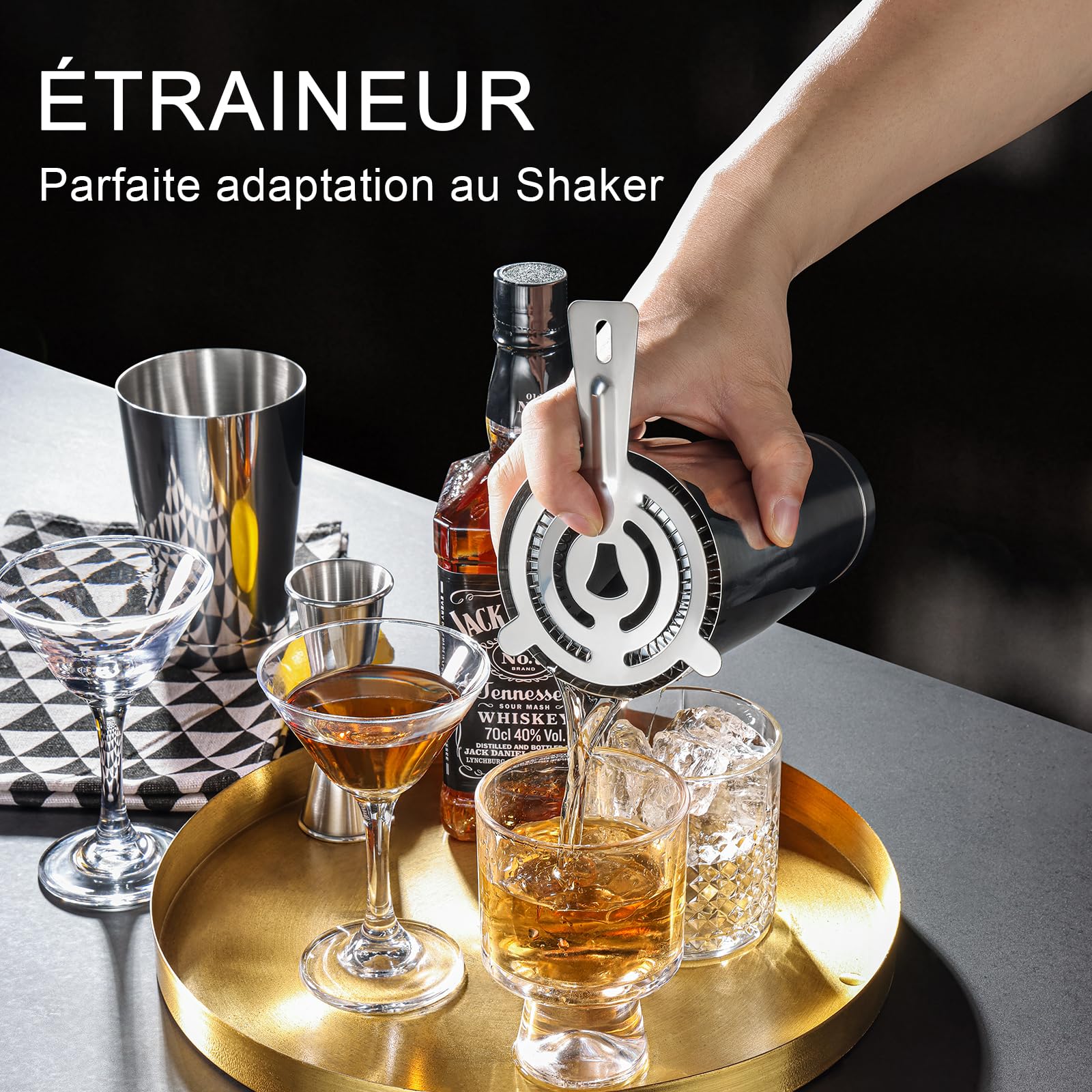 WOTOR double measuring jigger helps accuracy in cocktails and spirits