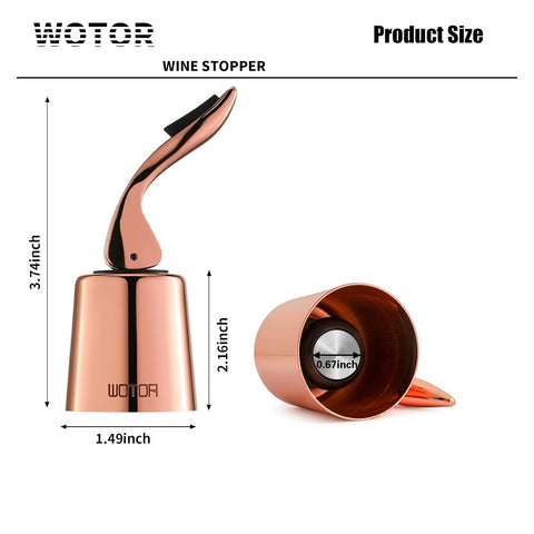 WOTOR decorative rose gold cap adds style to any kitchen or party.
