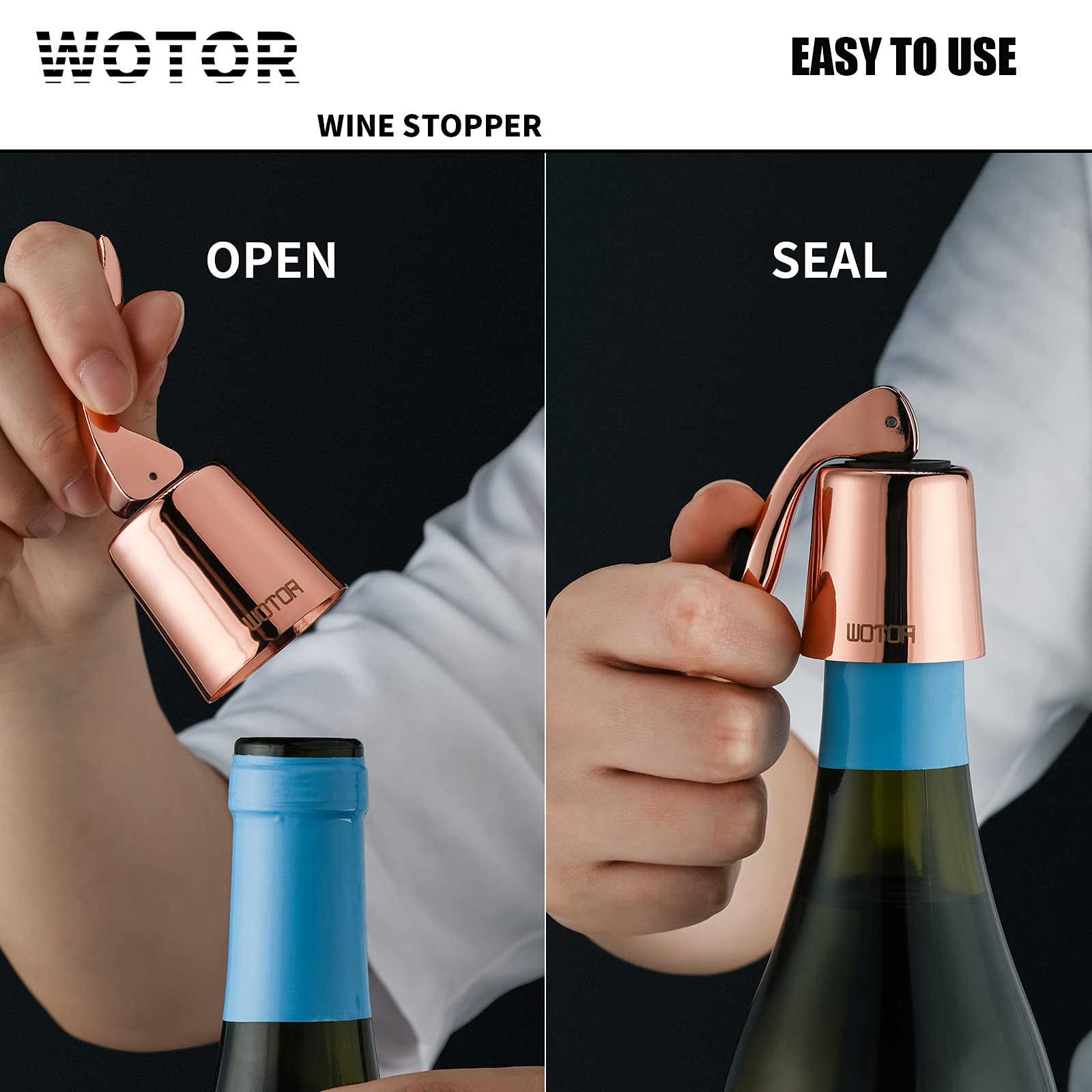 WOTOR leakproof seal helps preserve wine flavor between sips.