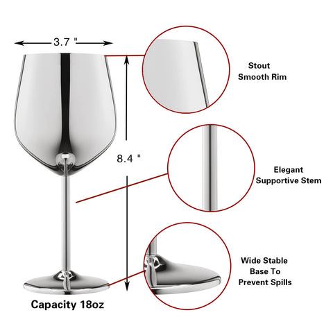 WOTOR glasses with wide flat bases for stable pours on any surface.