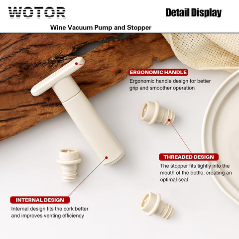 WOTOR reusable stoppers close bottle after opening for aroma