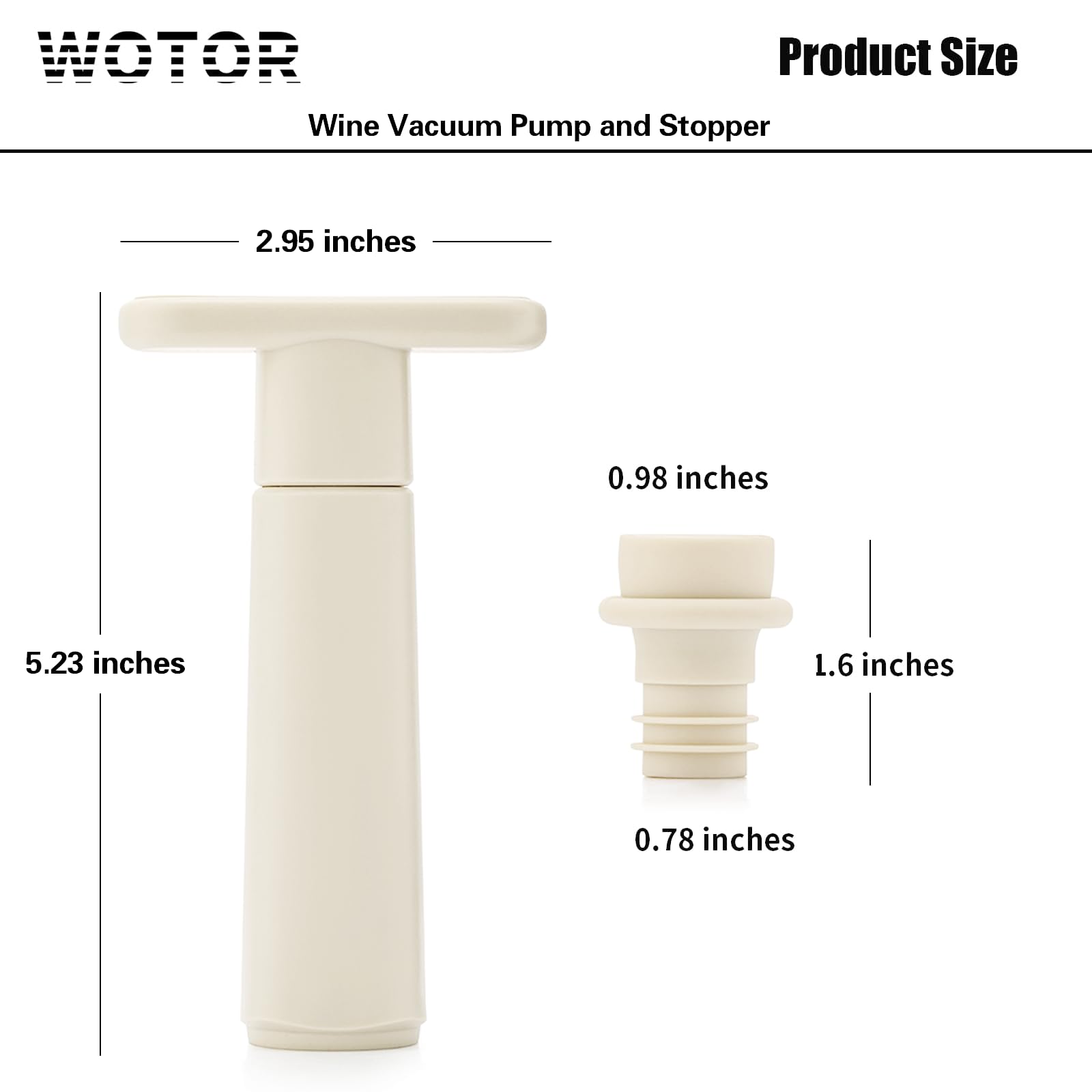 WOTOR wine preserver kit cream is compact and gift ready