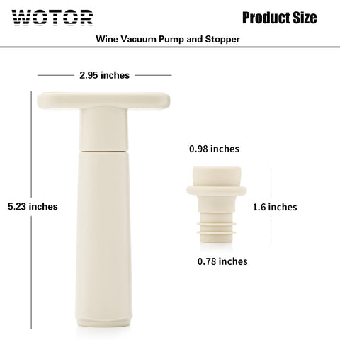WOTOR wine preserver kit cream is compact and gift ready