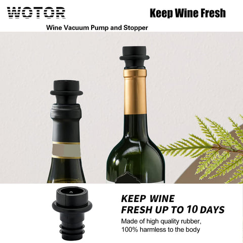 WOTOR wine saver silicone materials ensure safe, reusable sealing.