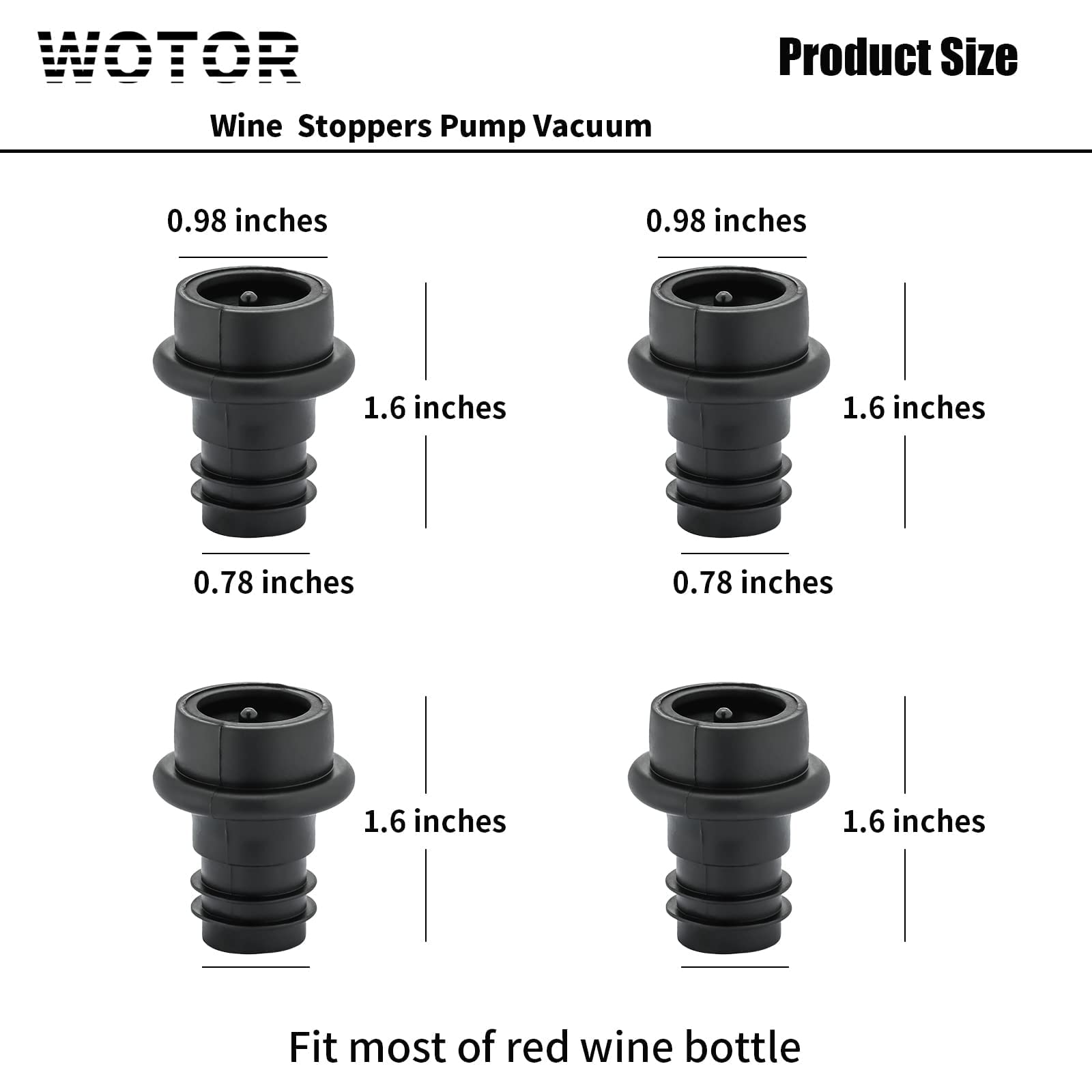 WOTOR stoppers are easy to clean and store.