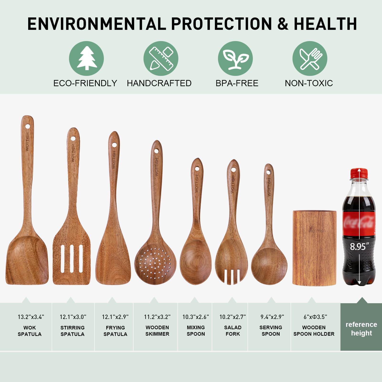 WOTTISH salad spoon with smooth edges for serving salads