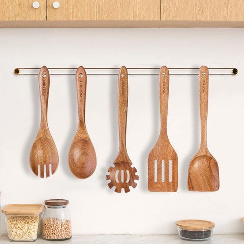 WOTTISH wooden utensils heat resistance supports high-heat cooking without scratches.