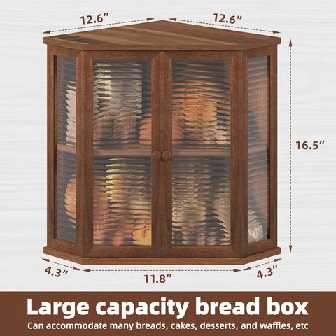 WouZglk two-tier storage interior reveals ample loaves capacity
