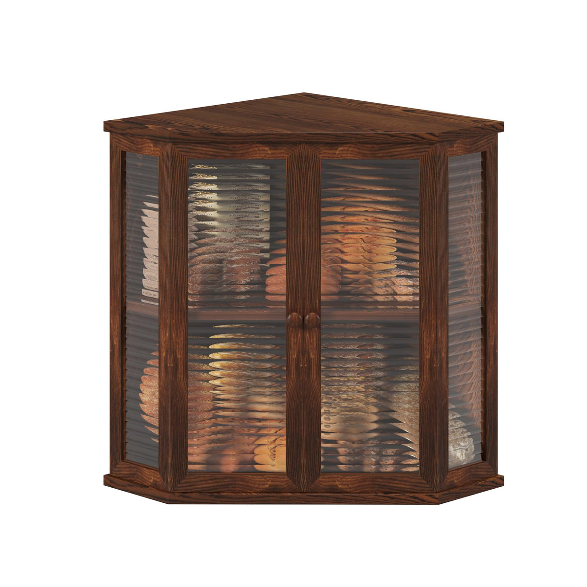 WouZglk bread box front door view highlighting organized storage for fresh loaves