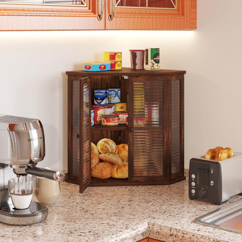 Hinges close-up on WouZglk bread box for smooth daily use