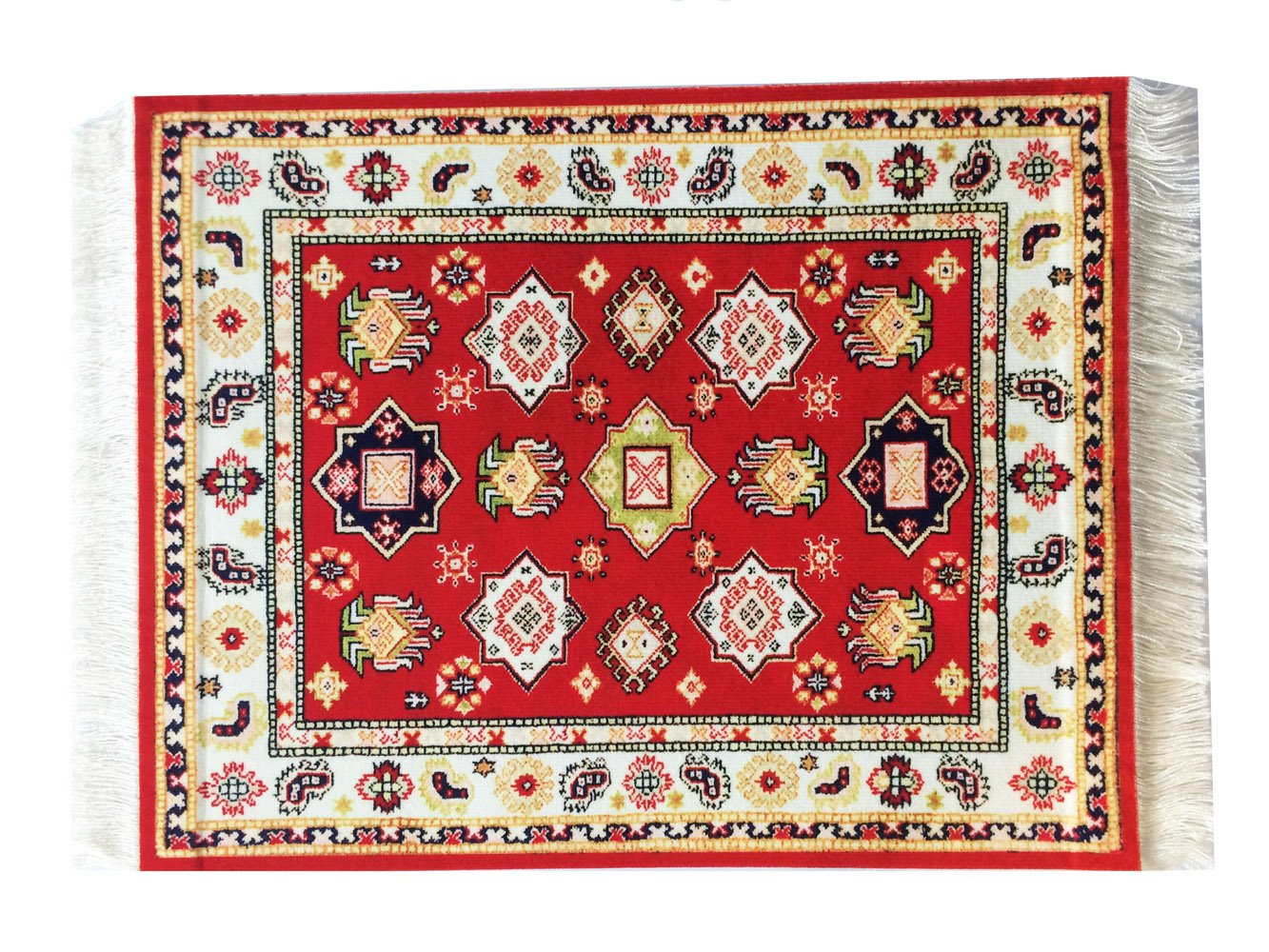 Wovenrugs velvet-finish coaster provides surface protection against heat and scratches