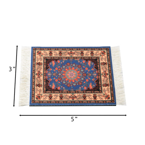 Wovenrugs rug-table coaster close-up highlighting plush velvet texture