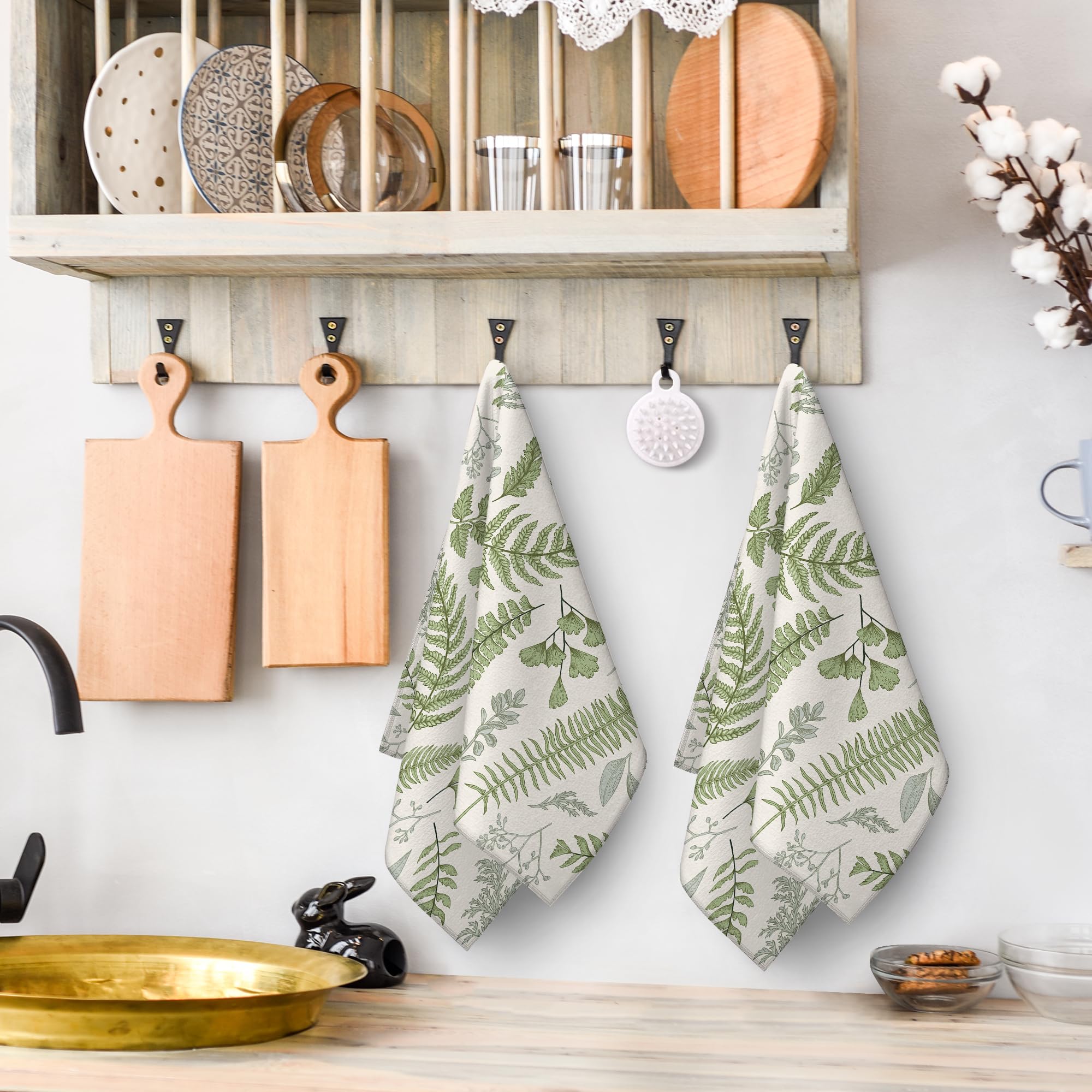 Wovoto botanic kitchen towel, decorative towel for everyday use
