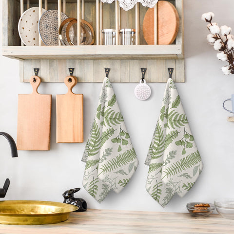 Wovoto botanic kitchen towel, decorative towel for everyday use