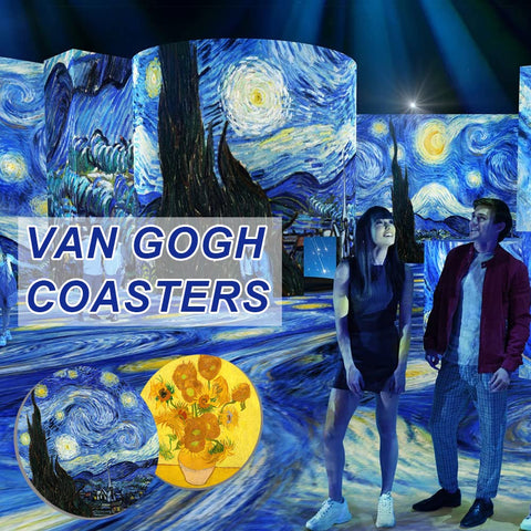 WOW DING Van Gogh coaster gift-pack highlights a tasteful art themed gift.